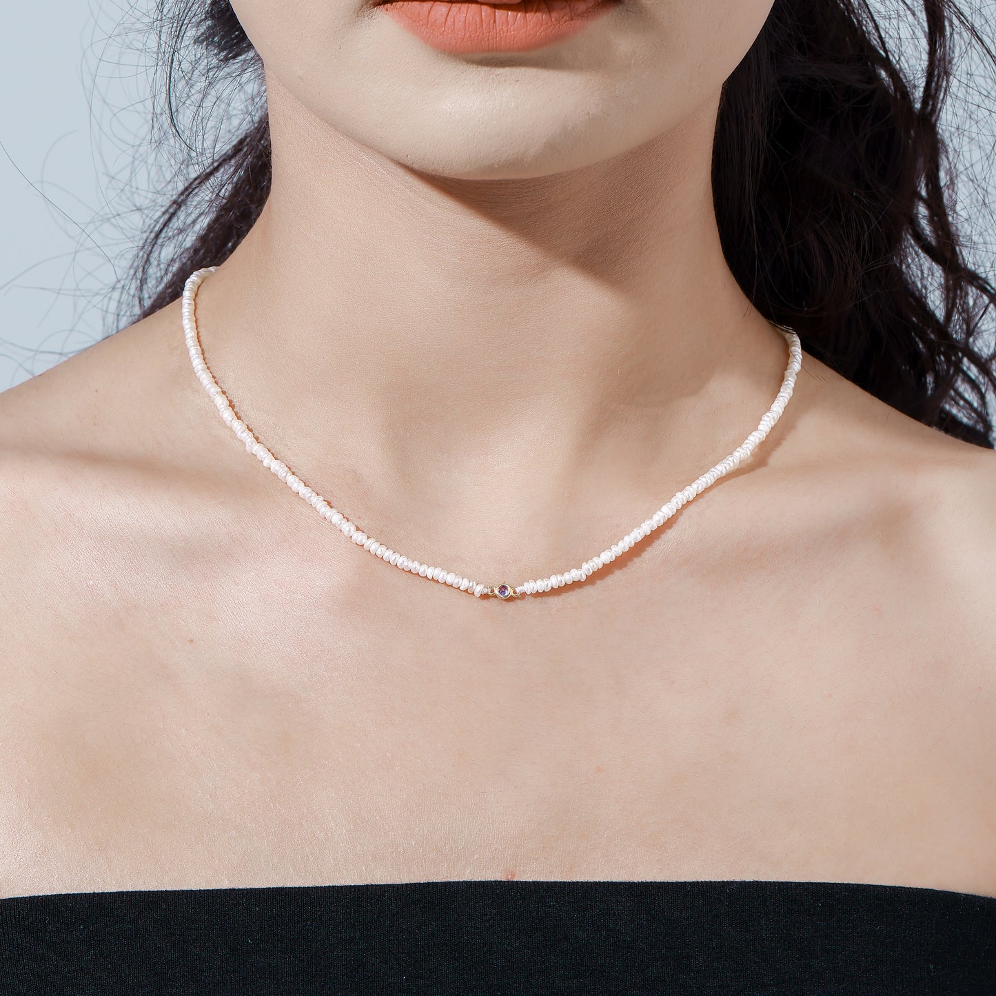 Petite Pearl & Gems Necklace