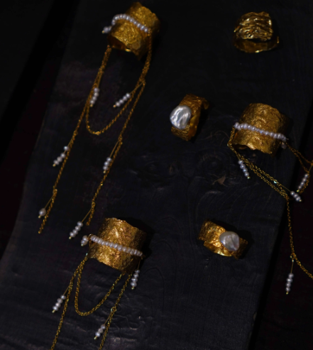 Long Tassel Pearl Ring