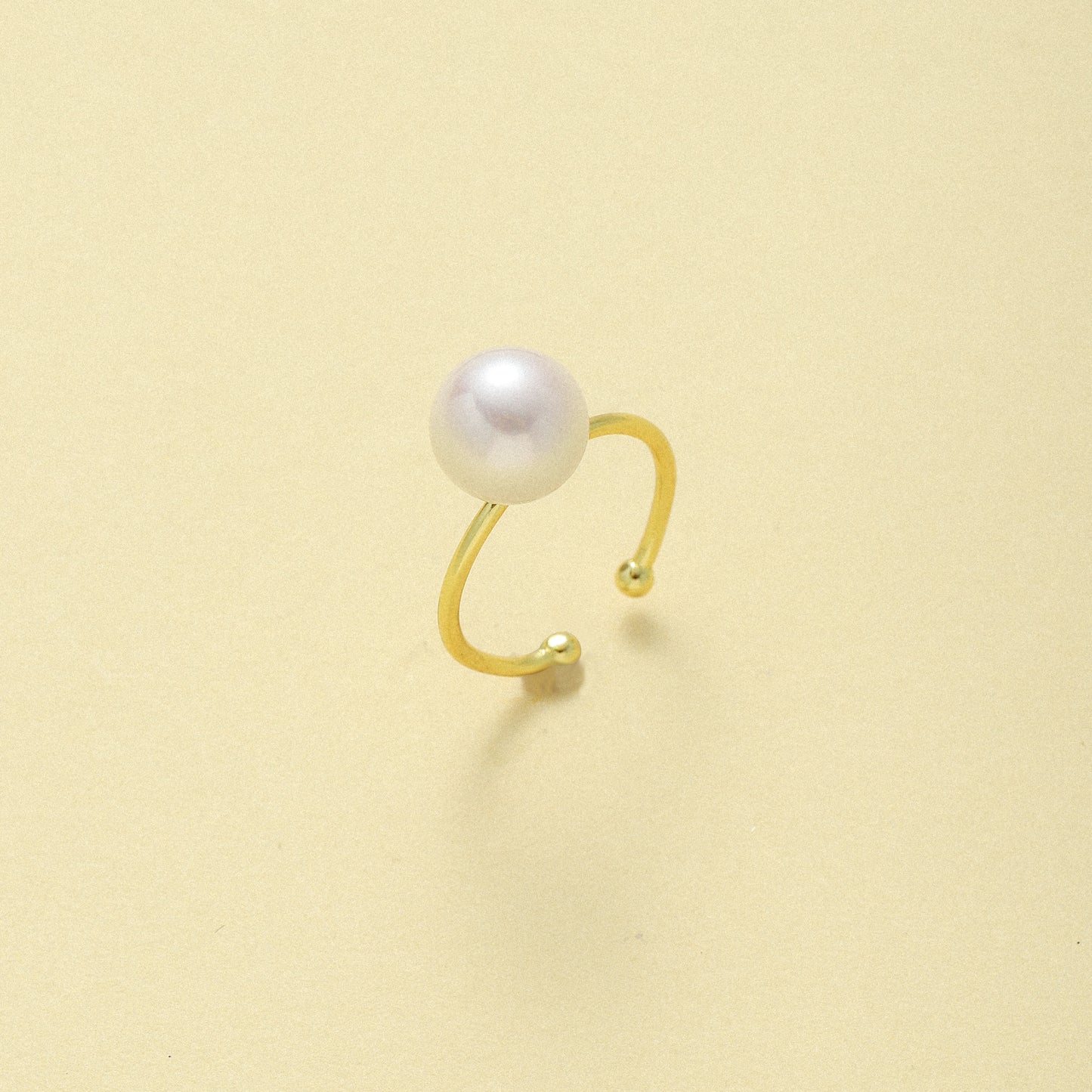 Plain Hoop Pearl Ring