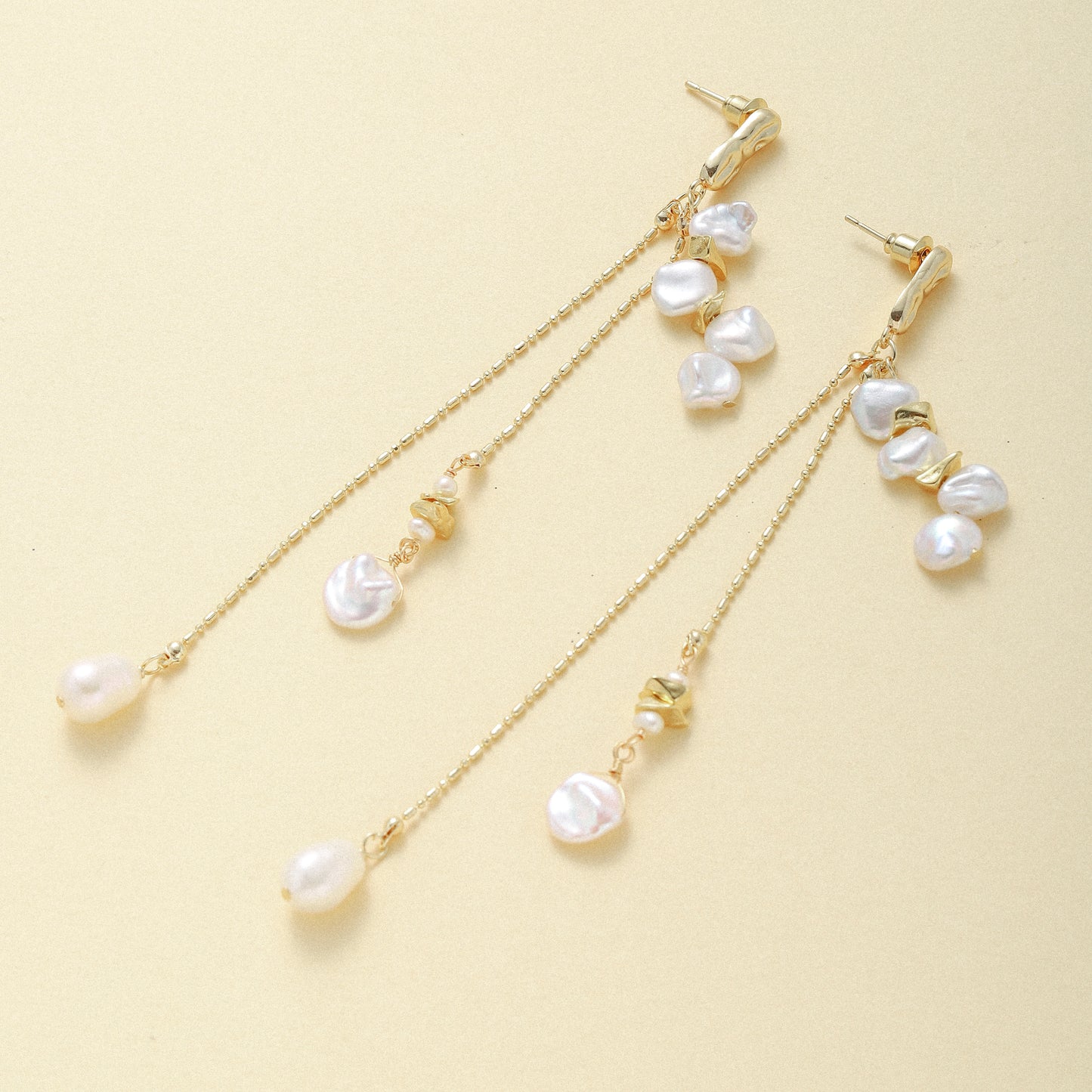 Long Tassel Pearl Earrings