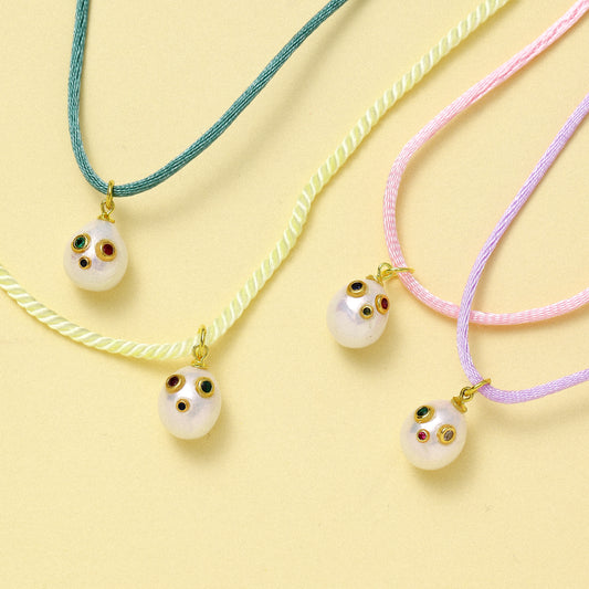 Pearl Necklace with Cubic Zirconia