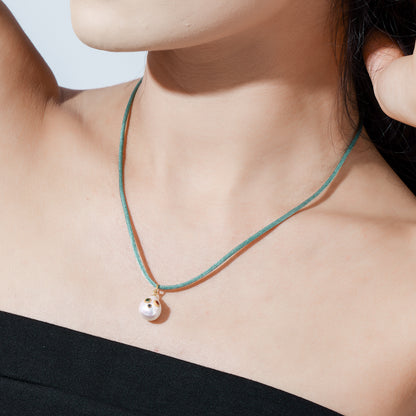 Pearl Necklace with Cubic Zirconia