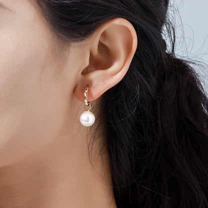 Pearl Hoop Earrings