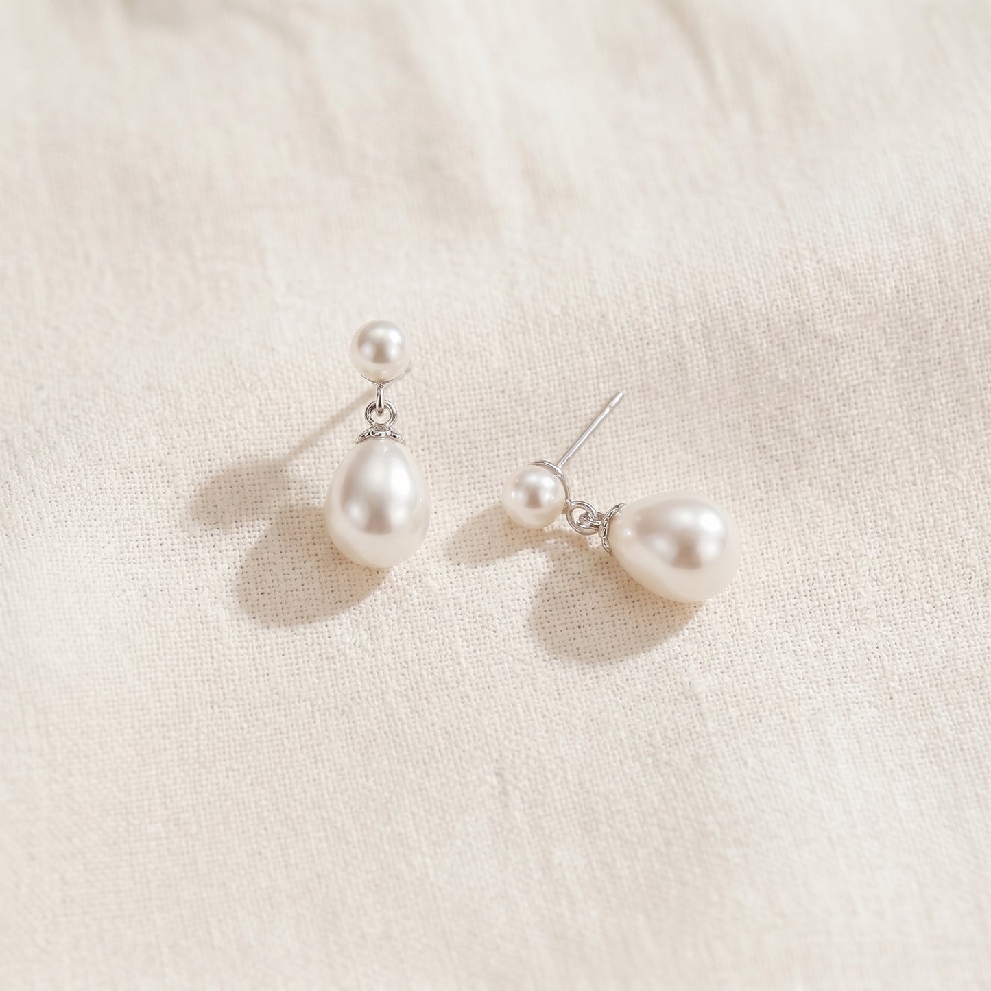 Freshwater Pearl Drop Earrings with Silver Post