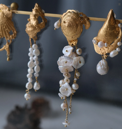 Conch Pearl Earrings