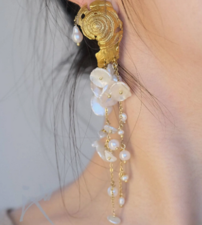 Conch Pearl Earrings