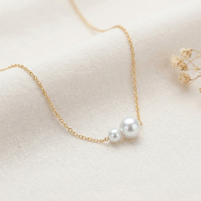 Double Freshwater Pearl Necklace in Sterling Silver