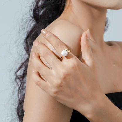 Pearl Leaf Ring