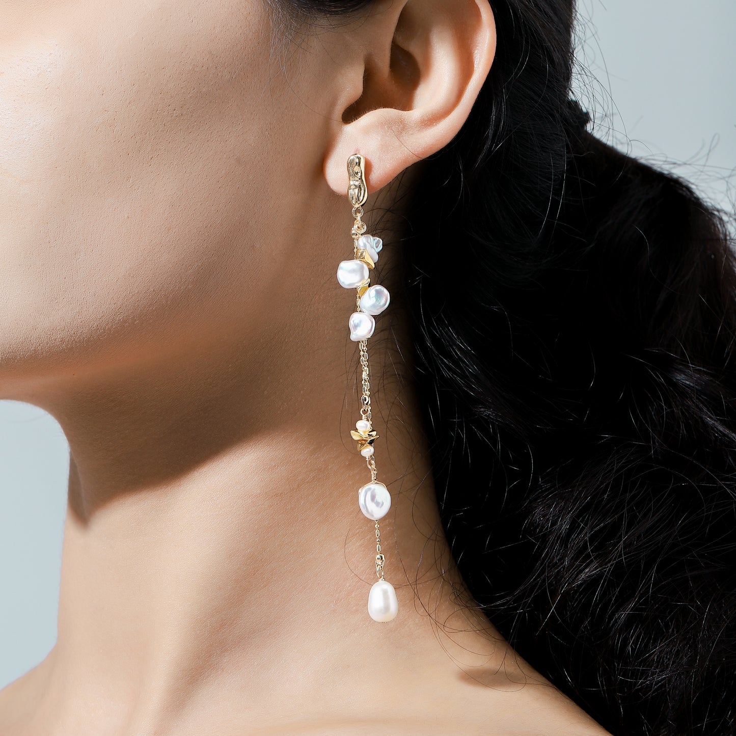 Long Tassel Pearl Earrings