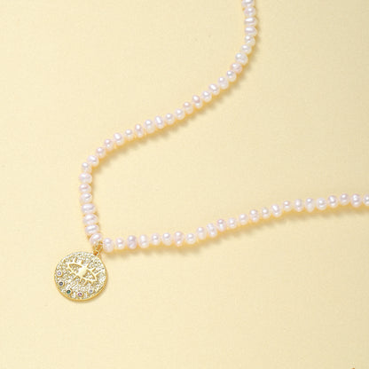 Evil Eye Pearl Necklace