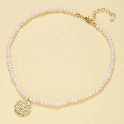 Evil Eye Pearl Necklace