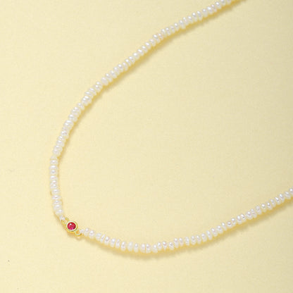 Petite Pearl & Gems Necklace