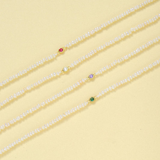 Petite Pearl & Gems Necklace