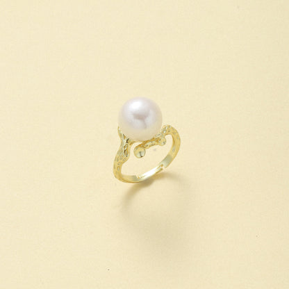 Branch-Style Pearl Ring