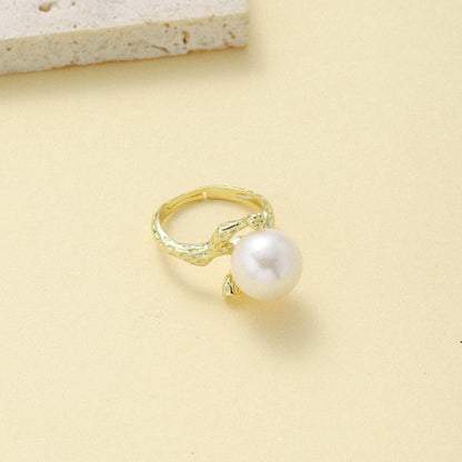 Branch-Style Pearl Ring