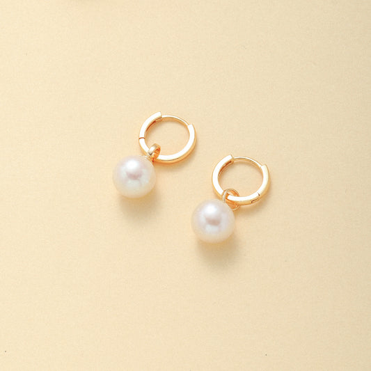 Pearl Hoop Earrings