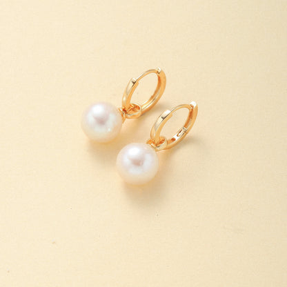 Pearl Hoop Earrings