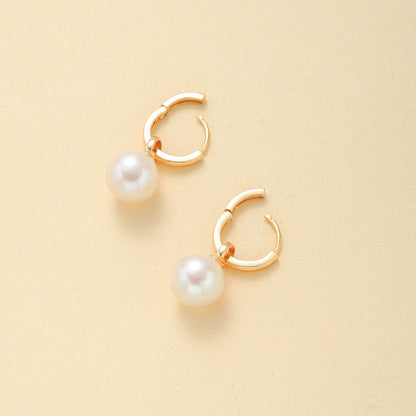 Pearl Hoop Earrings