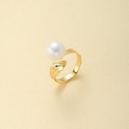 Pearl Leaf Ring