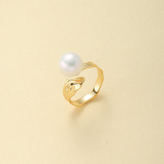 Pearl Leaf Ring