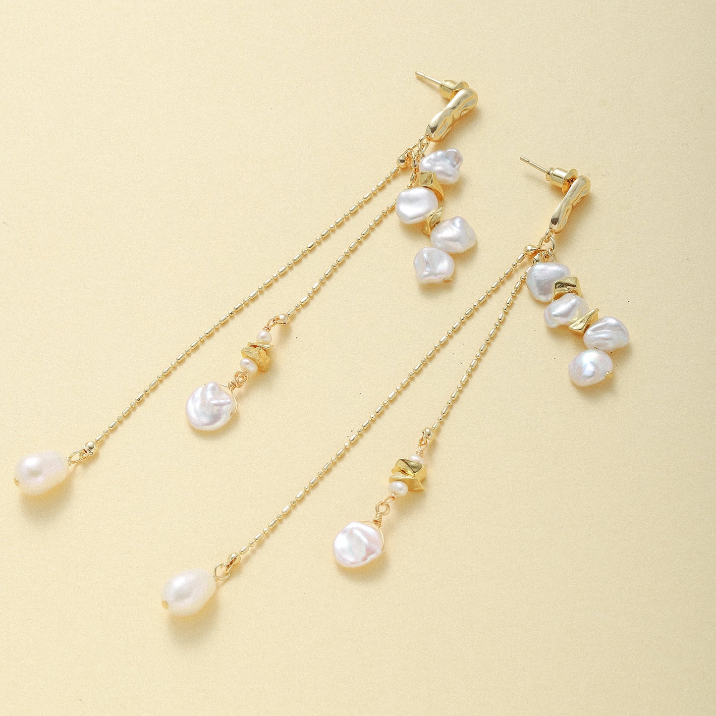 Long Tassel Pearl Earrings