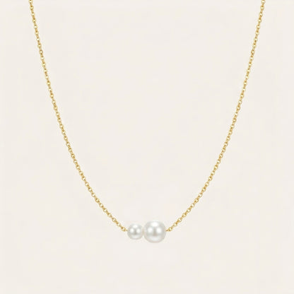 Double Freshwater Pearl Necklace in Sterling Silver
