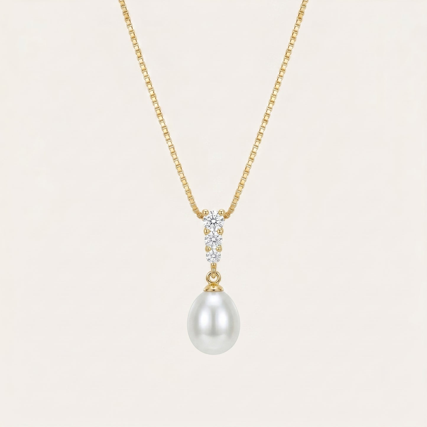 Freshwater Pearl Pendant Necklace in Sterling Silver