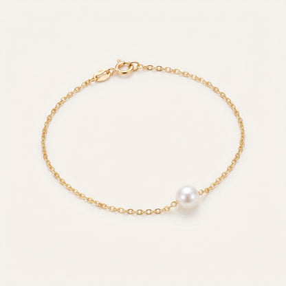 Freshwater Pearl Bracelet with Silver Chain